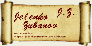 Jelenko Zubanov vizit kartica